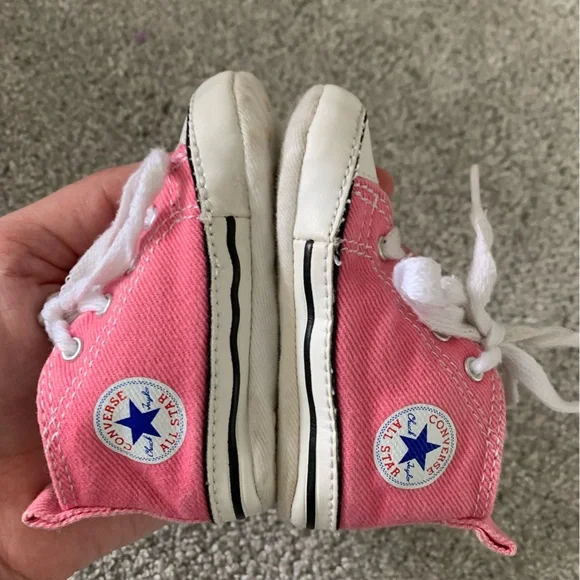Pink Baby Converse Sneakers, size 2 - Picture 6 of 6